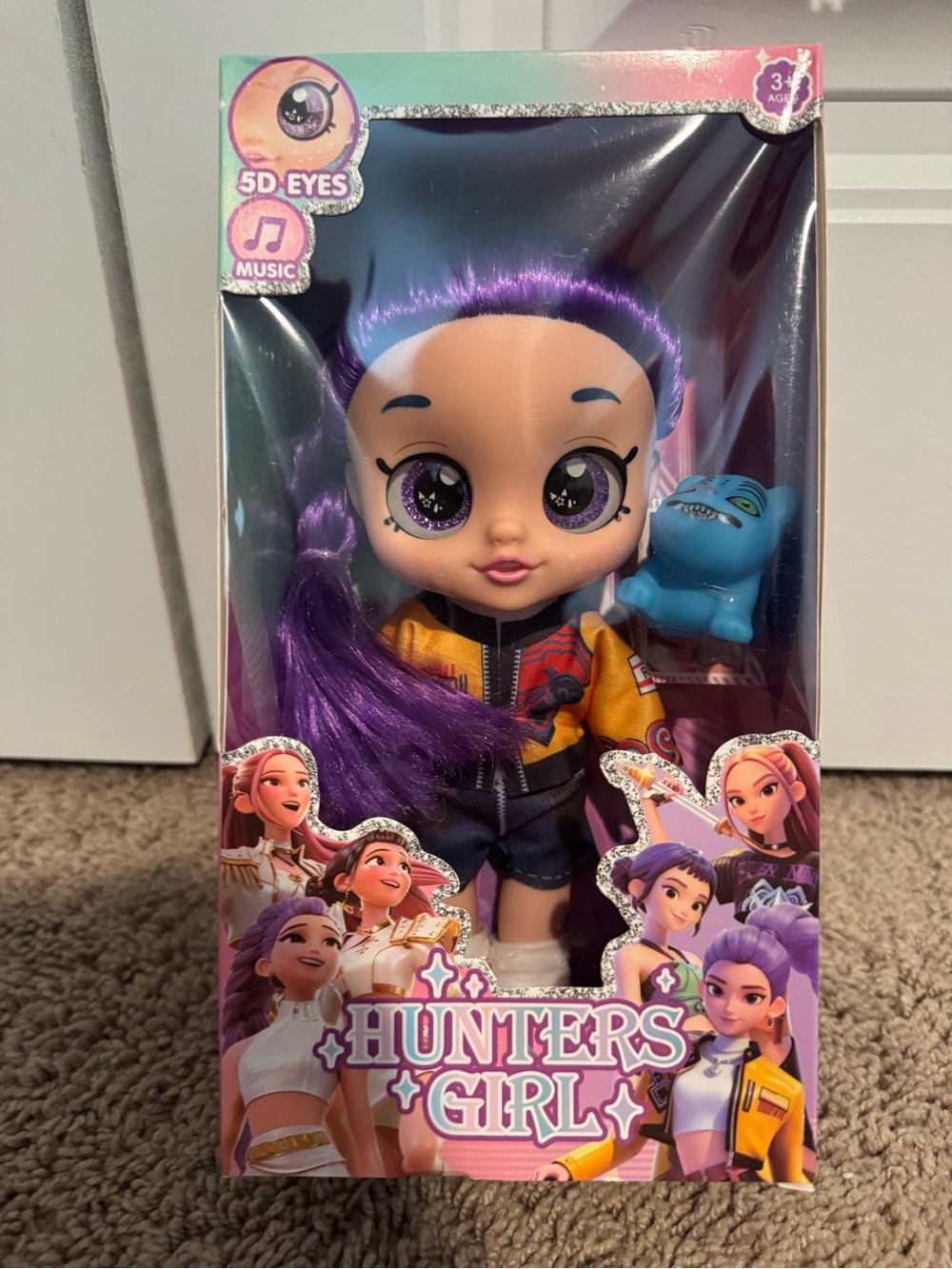 KPOP Demon Hunters Rumi Singing Doll – Music 5D Eyes Purple Hair Boxed Figure - Picture 5 of 11